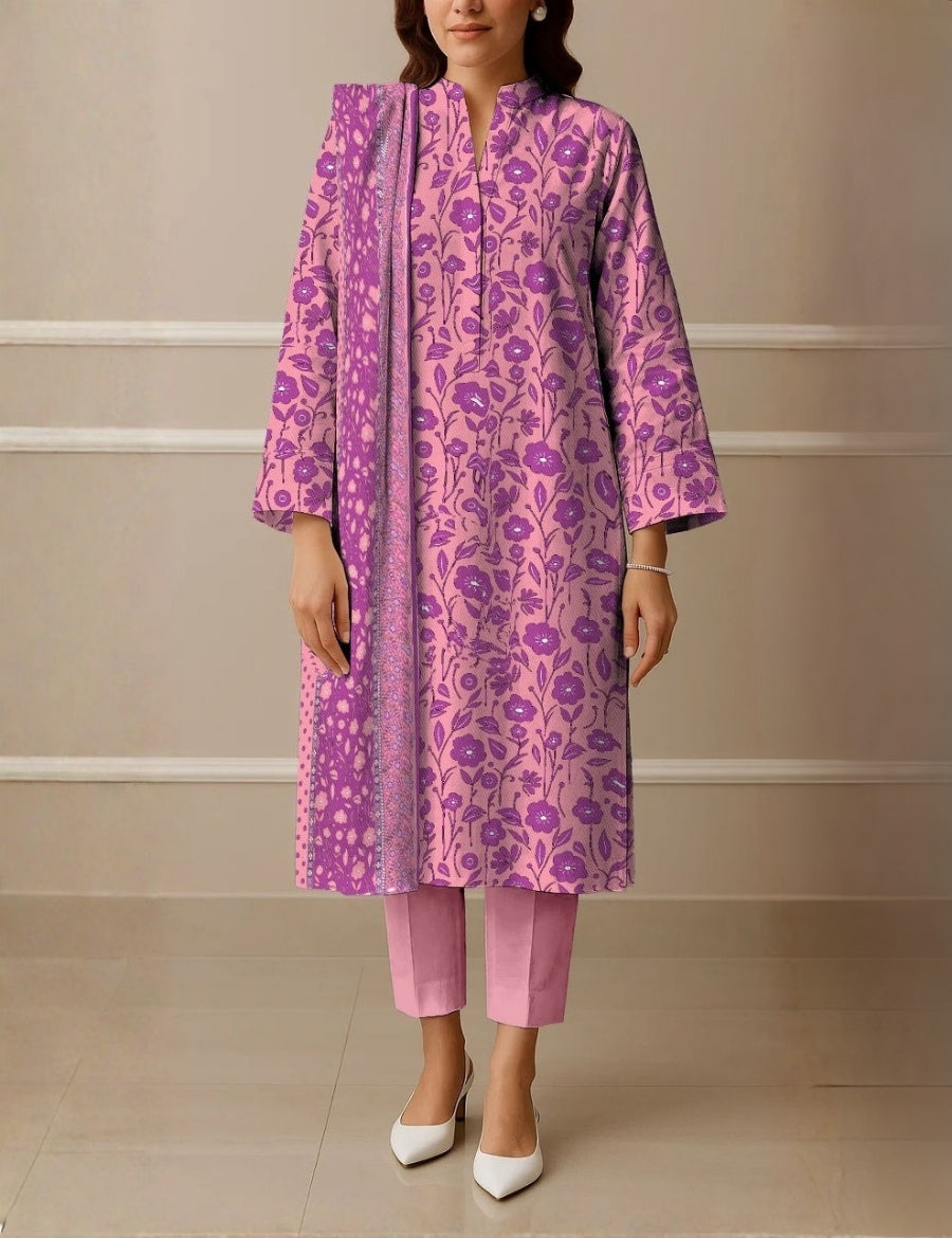 Saya Printed Lawn Suit 3pc U01-25381-03A