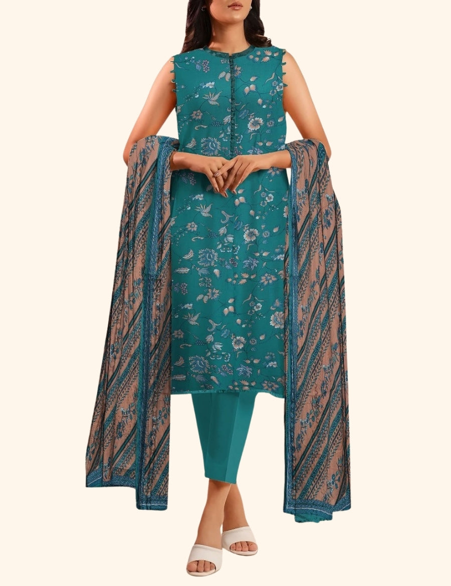 Saya Printed Lawn Suit 3pc U01-25246-04B