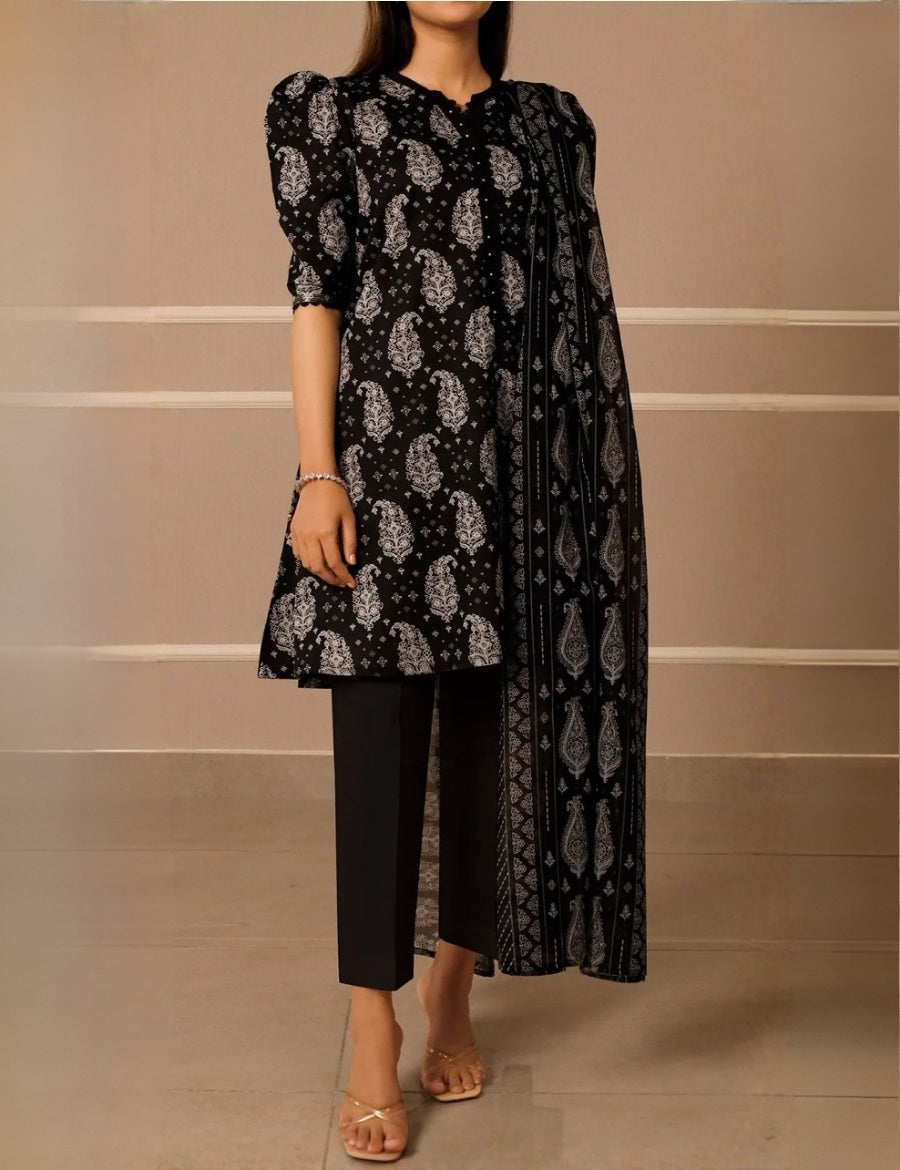 Saya Printed Lawn Suit 3pc U01-25210-08A
