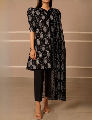 Saya Printed Lawn Suit 3pc U01-25210-08A