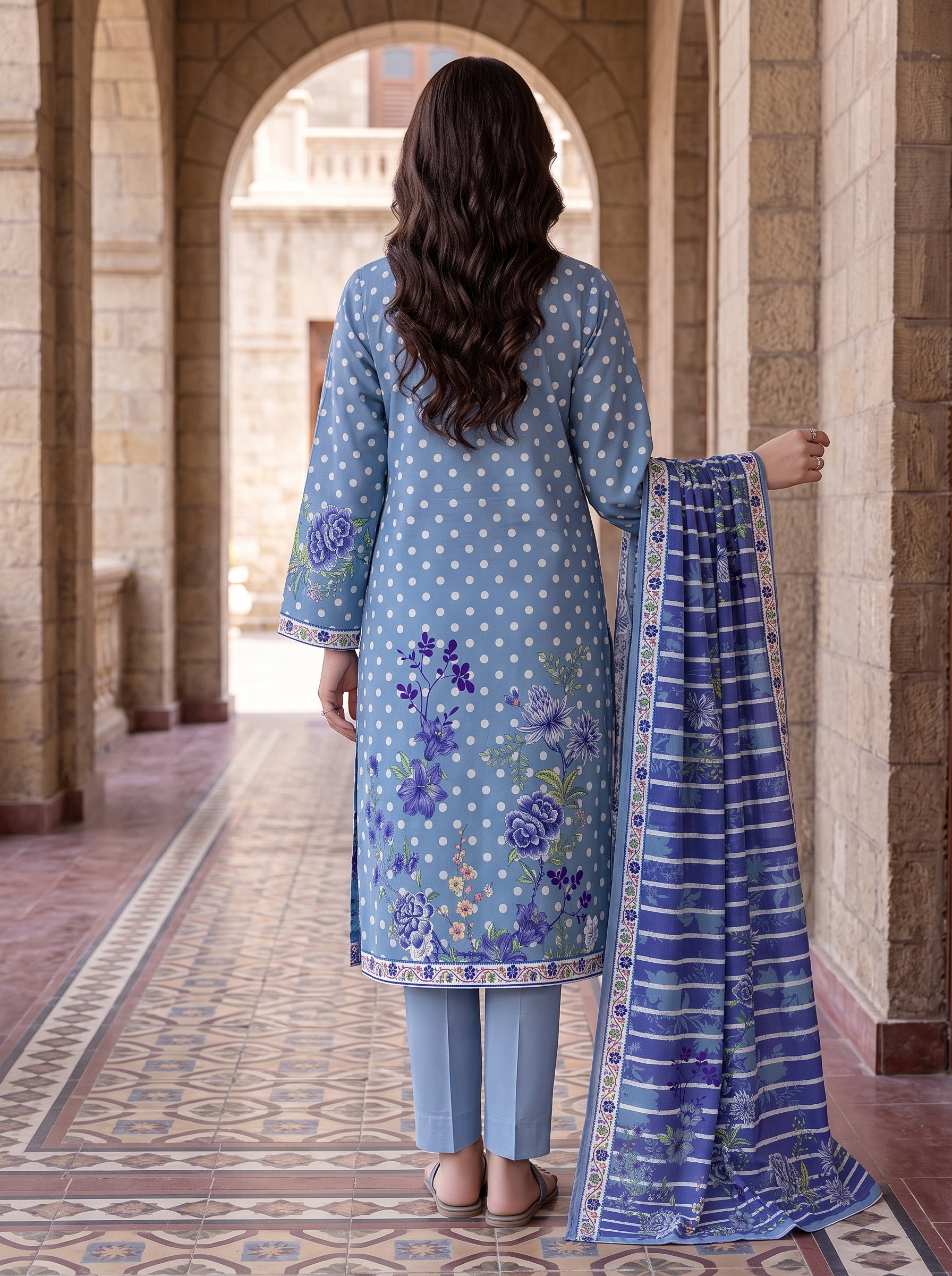 Saya Premium Print Lawn Unstitched 3-Piece U07