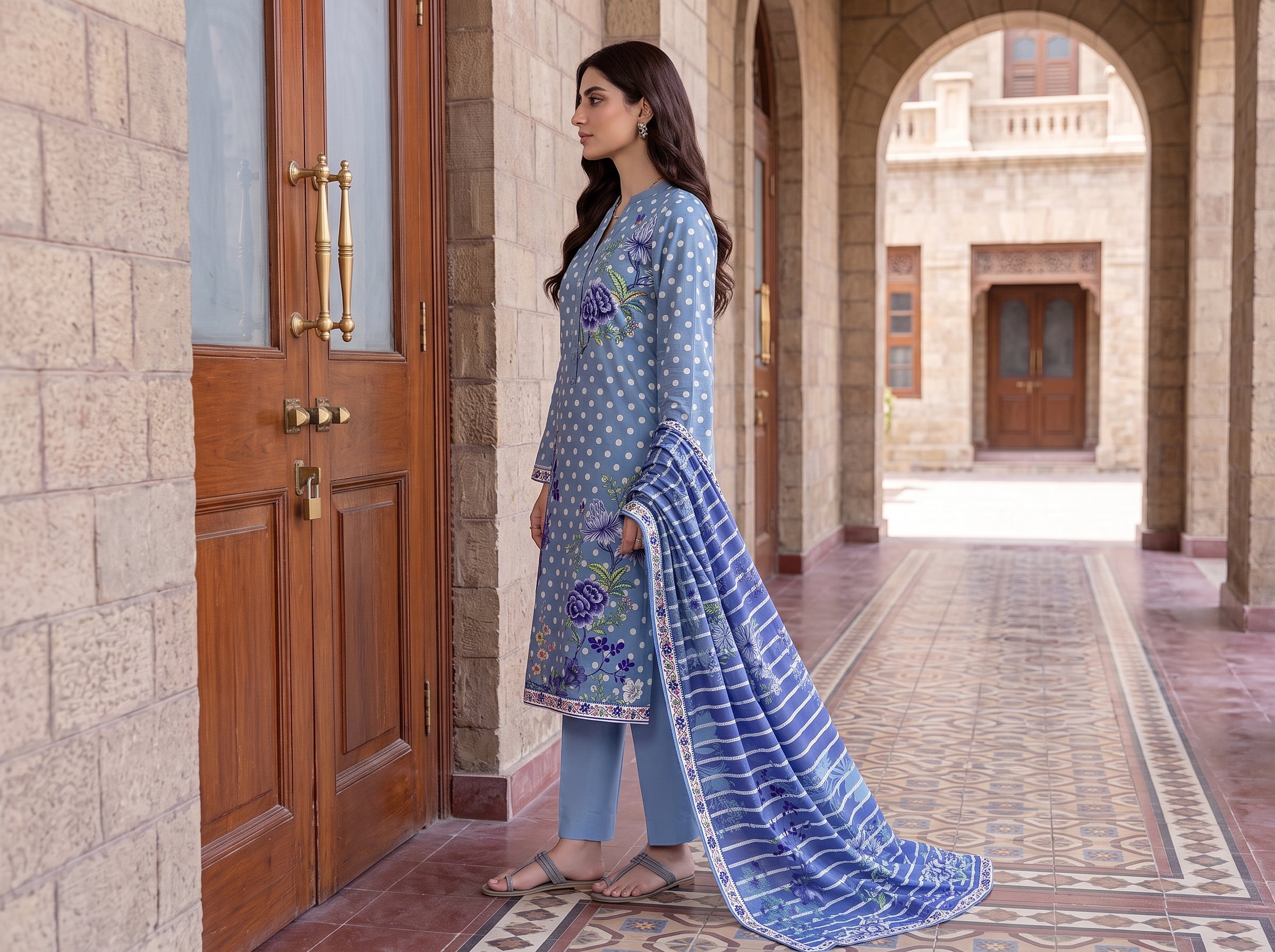 Saya Premium Print Lawn Unstitched 3-Piece U07