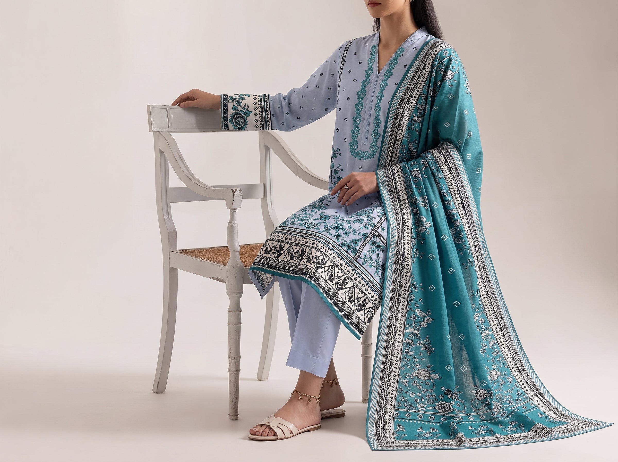 Saya Premium Print Lawn Unstitched 3-Piece 01B