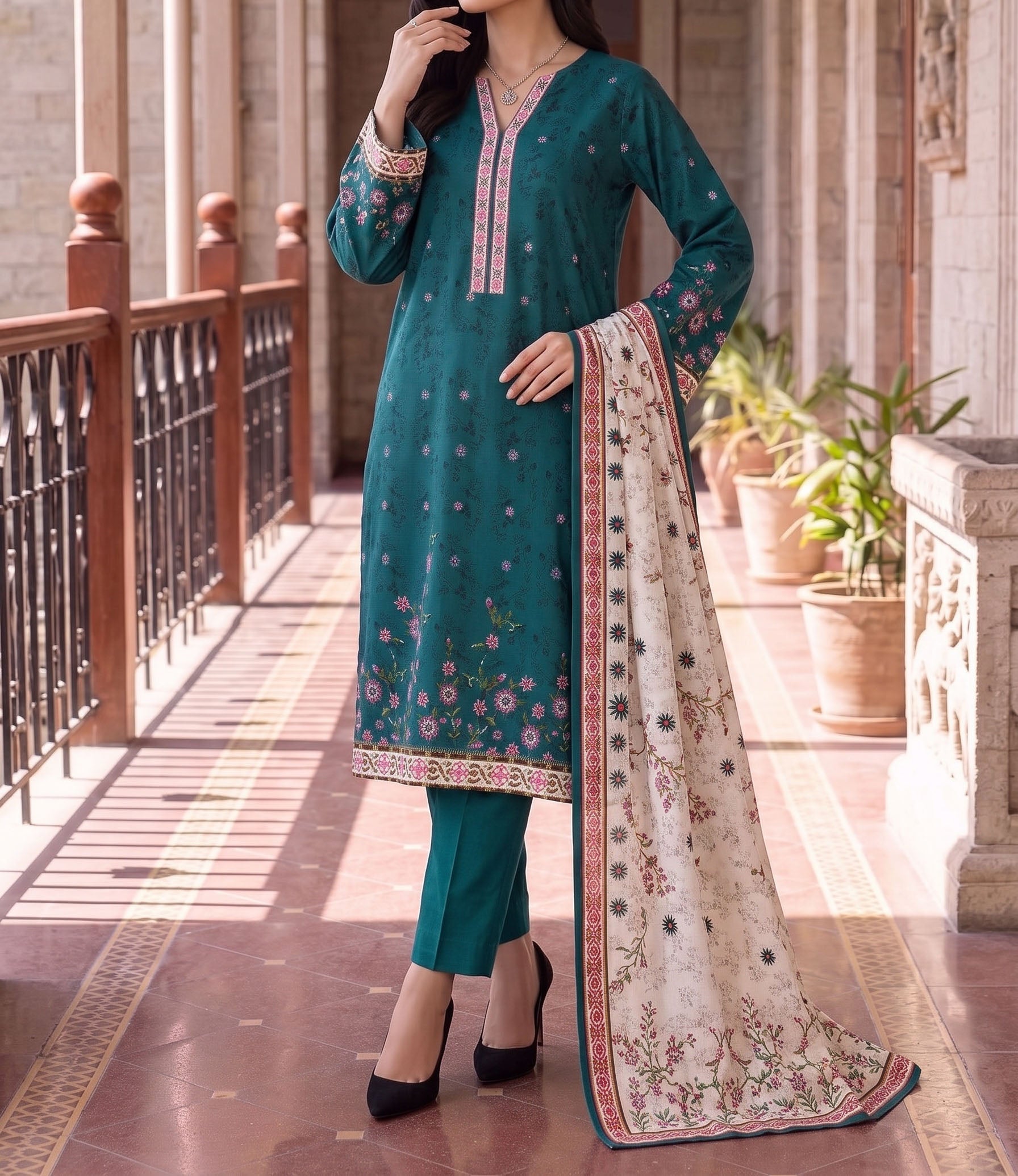 Saya Premium Print Lawn Unstitched 3-Piece 07B