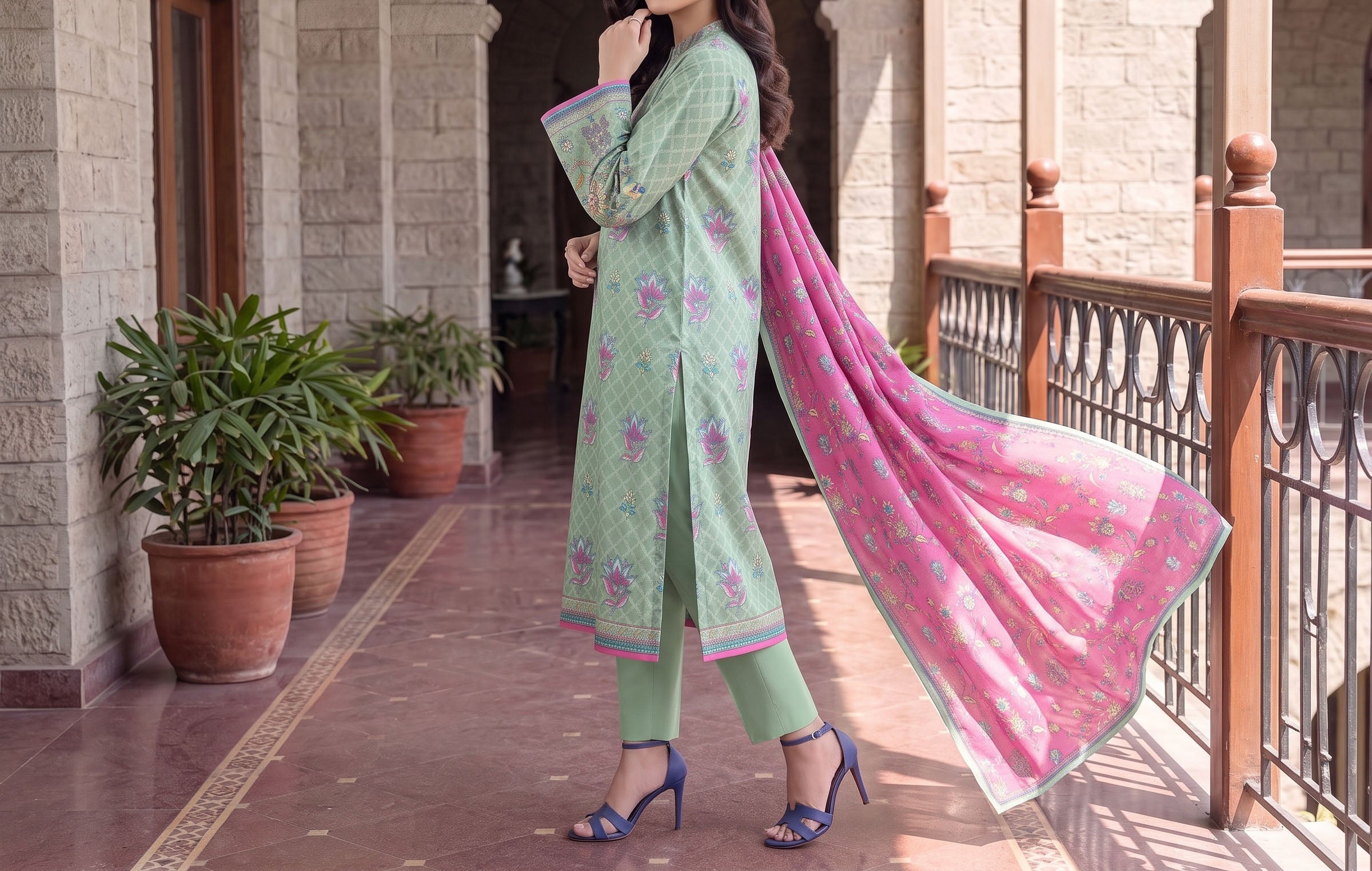 Saya Premium Print Lawn Unstitched 3-Piece P02A