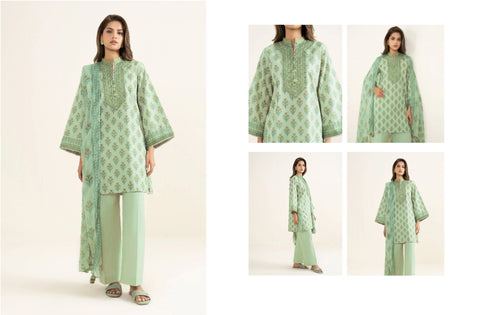 Set of Agha Noor Printed Lawn 3PC V-633