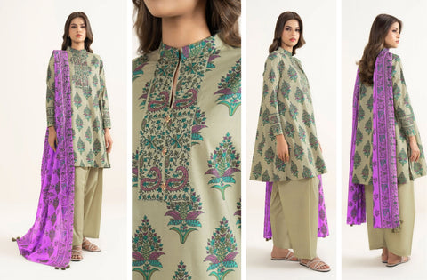 Set of Agha Noor Printed Lawn 3PC V-633