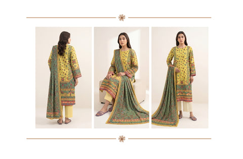 Set of Agha Noor Printed Lawn 3PC V-633