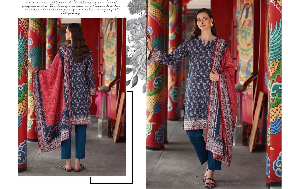 Set of Gul Ahmed Printed Khaddar 3Pc