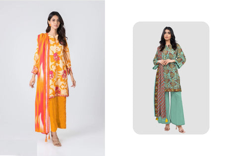 Set of Alkaram Printed Lawn 3PC V-8