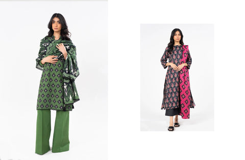 Set of Alkaram Printed Lawn 3PC V-8