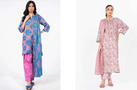Set of Alkaram Printed Lawn 3PC V-8