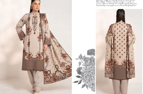 Set of Alkaram Studio Printed Khaddar 3pc