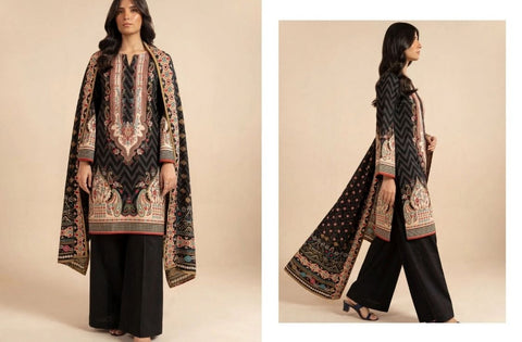 Set of Alkaram Studio Printed Khaddar 3pc