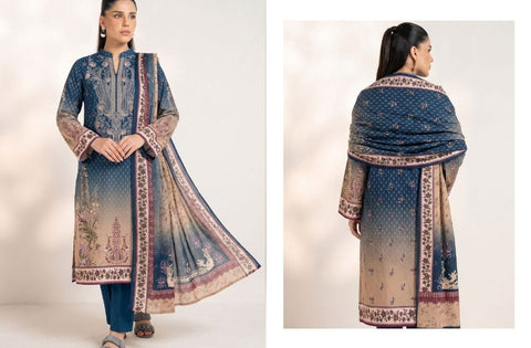 Set of Alkaram Studio Printed Khaddar 3pc