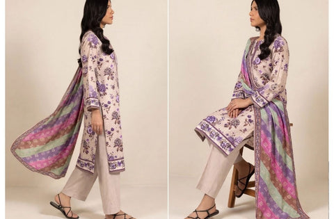 Set of Alkaram Studio Printed Khaddar 3pc
