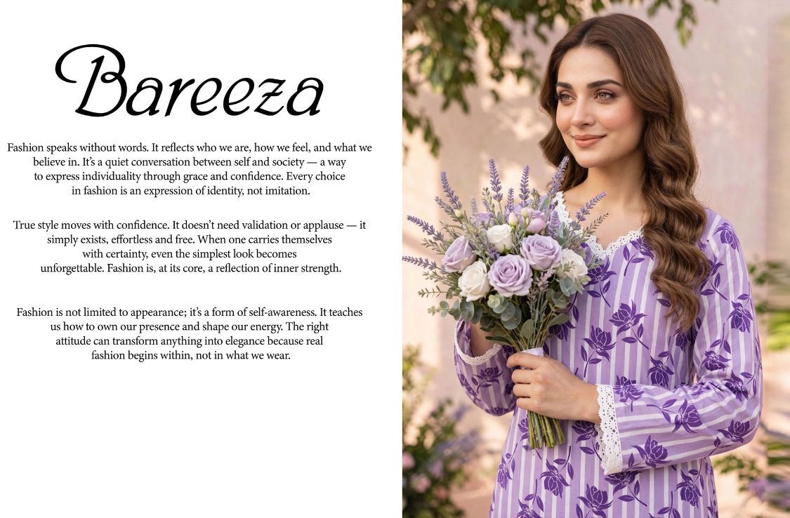 Set of Bareeza Printed Silk 2-Piece