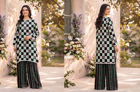 Set of Bareeza Printed Silk 2-Piece
