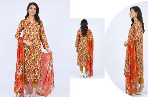 Set of Bareeze Print Lawn 3PC V-630