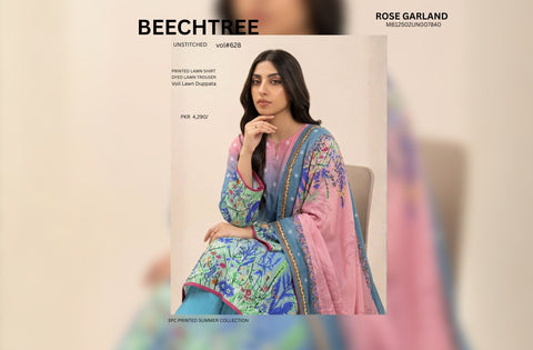 Set of Beechtree Print Lawn 3PC V-628
