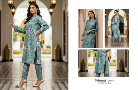 Set of C-Print Print Lawn 2Pc V-583