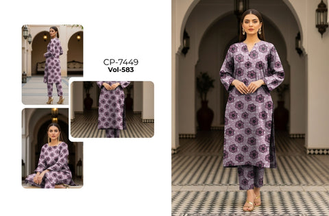 Set of C-Print Print Lawn 2Pc V-583