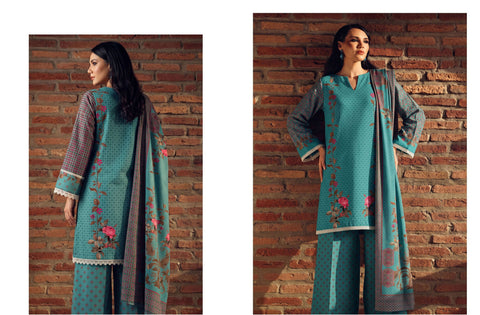 Set of Charizma Printed Linen 3 Piece V-656