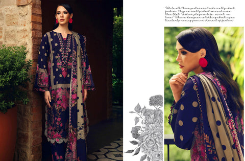 Set of Charizma Printed Linen 3 Piece V-656