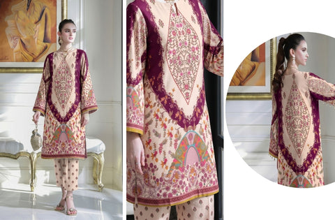 Set of Coco Print Lawn 2Pc