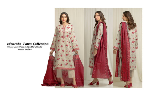 Set of Edenrobe Print Lawn 3PC