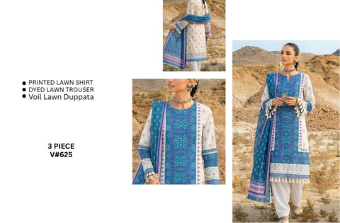 Set of Gul Ahmed Print Lawn V-625