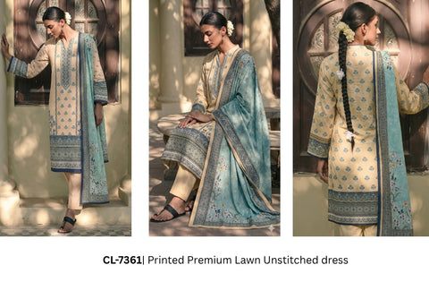 Set of Gul Ahmed Printed Lawn 3PC V-573