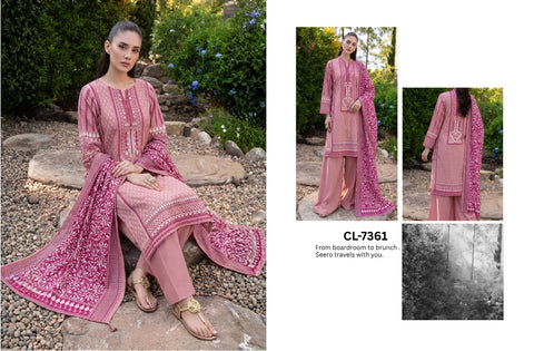 Set of Gul Ahmed Printed Lawn 3PC V-573
