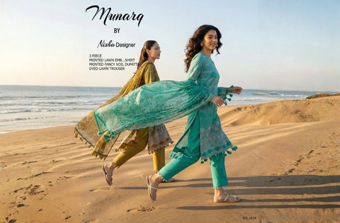 Set of Munarq Emb Print Lawn V-2614