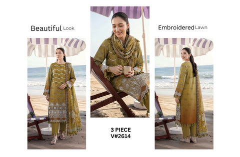 Set of Munarq Emb Print Lawn V-2614