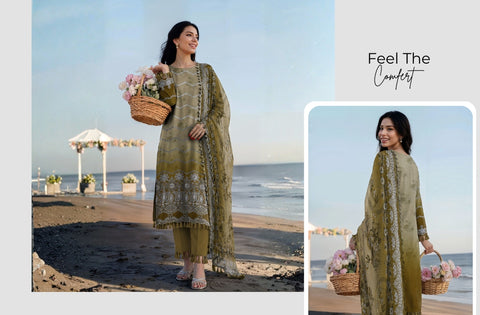 Set of Munarq Emb Print Lawn V-2614