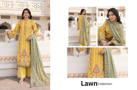 Set of Munarq Print Lawn 3PC V-591