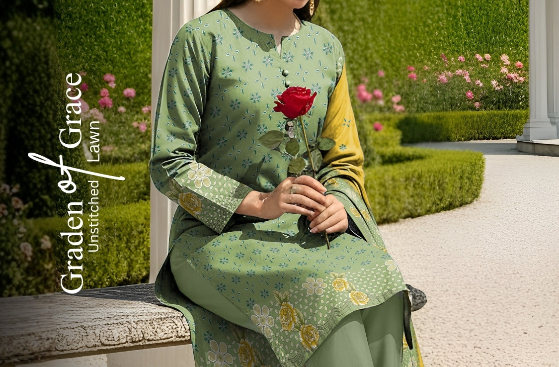 Set of Nisha Print Lawn V-578