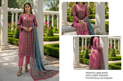 Set of Nisha Print Lawn V-578