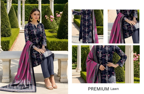 Set of Nisha Print Lawn V-578
