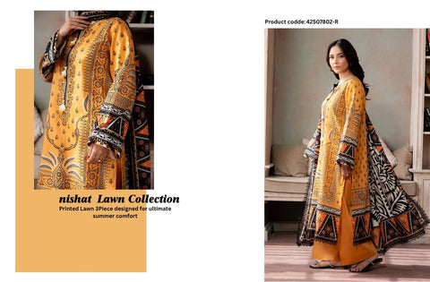 Set of Nishat Print Lawn V-623