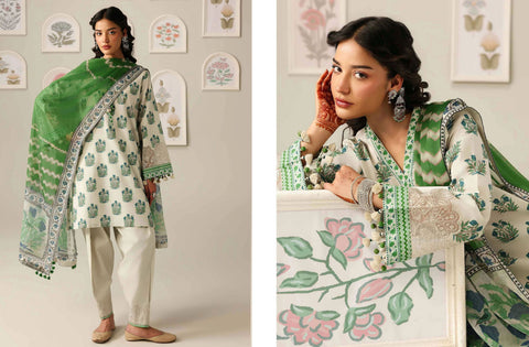 Set of Nishat Printed Khaddar 3 Piece