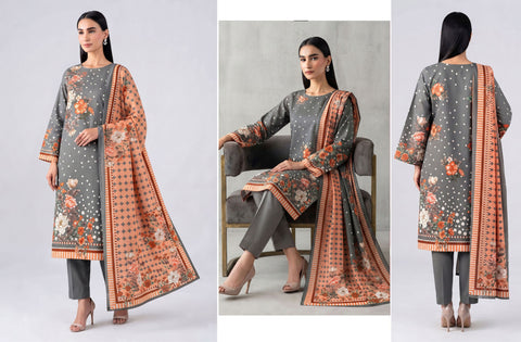 Set of Nishat Printed Khaddar 3 Piece
