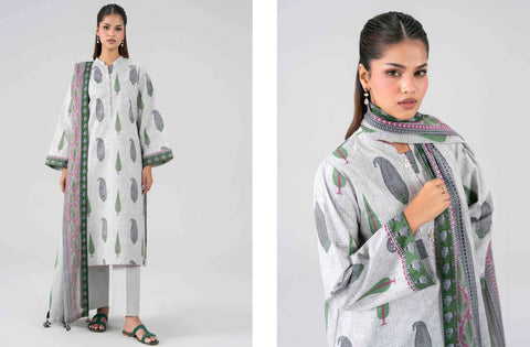 Set of Nishat Printed Khaddar 3 Piece