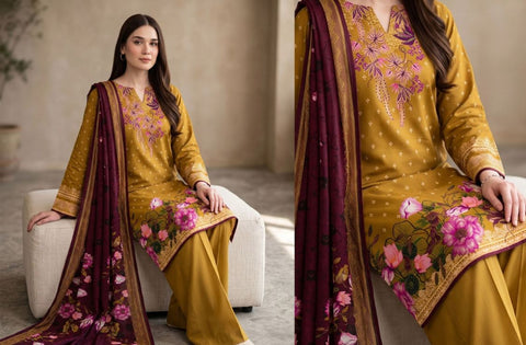Set of Nishat Printed Linen 3 Piece