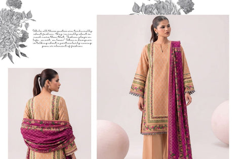 Set of Nishat Printed Linen 3 Piece