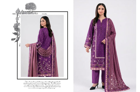 Set of Nishat Printed Linen 3 Piece