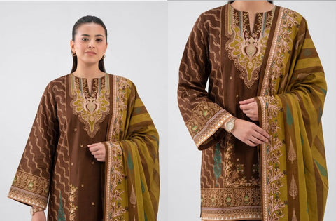 Set of Nishat Printed Linen 3 Piece