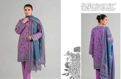 Set of Nishat Printed Linen 3 Piece