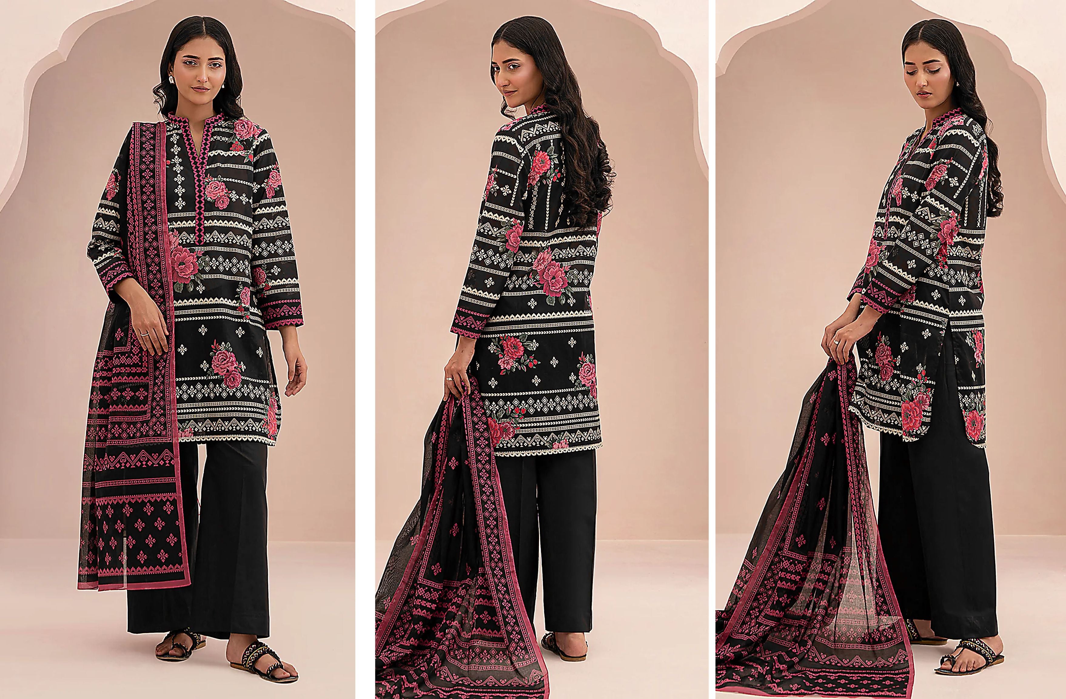 set of printed zellbury linen 3pc